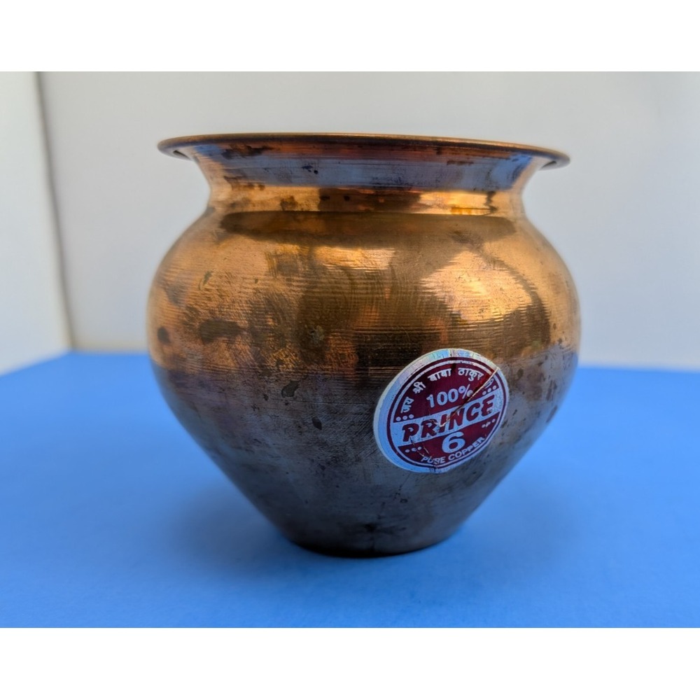 Prince 100% Pure Copper Bowl India Kalash Lota